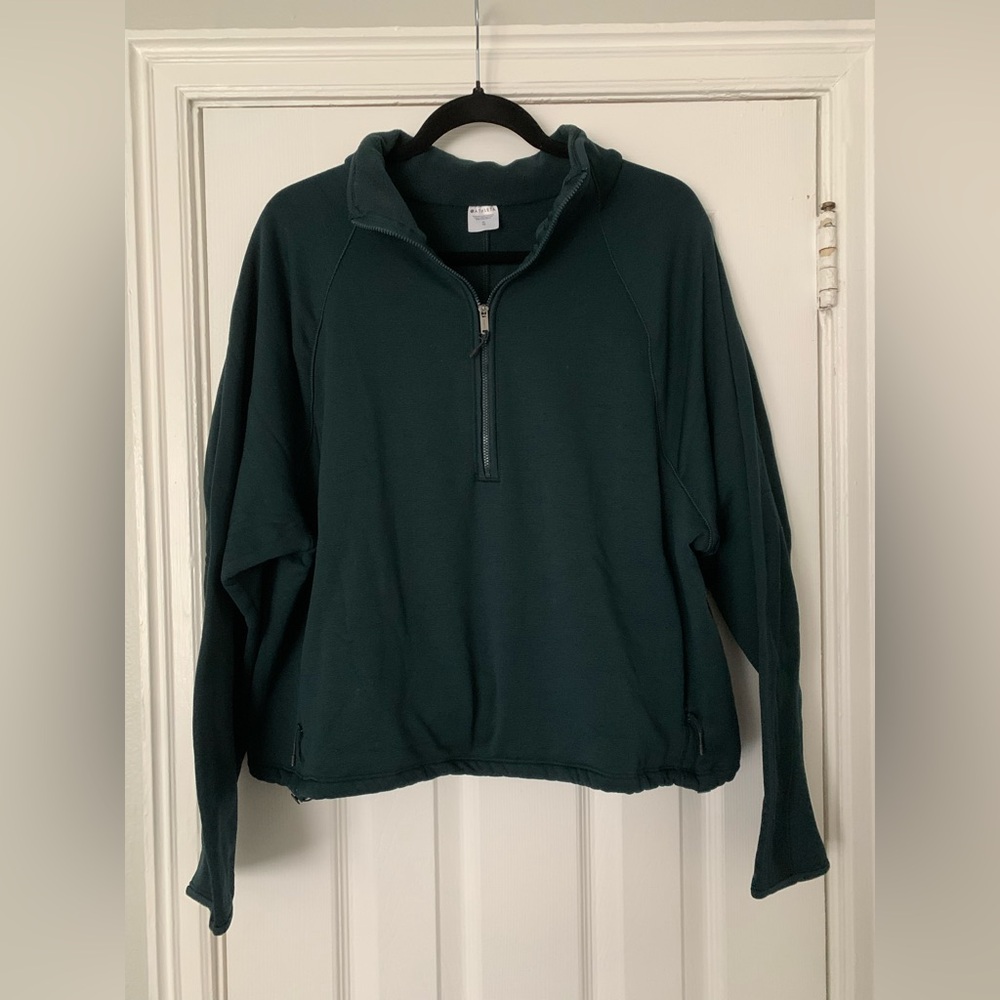 Women’s Athleta Teal cropped quarter zip